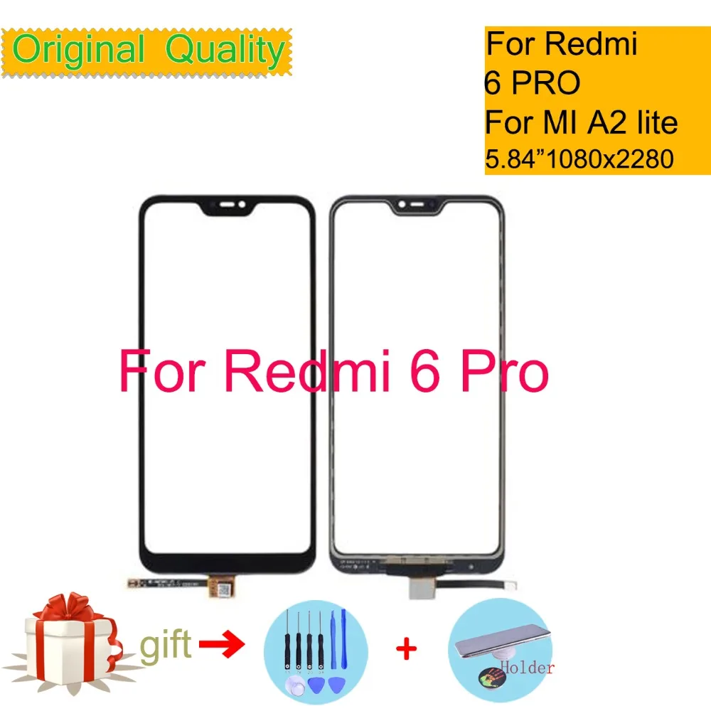 

For Xiaomi Redmi 6 Pro 6PRO Mi A2 Lite Touch Screen Digitizer Touch Panel Sensor Front Outer Glass Touchscreen NO LCD 5.84"