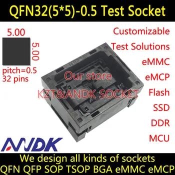

QFN32(5x5)-0.5 Socket Open top QFN32 Socket MLF32 Socket MLP32 Socket,IC550-0324-007-G,Allsocket