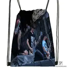 Custombring-me-the-horizon походная сумка на шнурке милый рюкзак для детей(черная спинка) 31x40 см#2018612-01-27