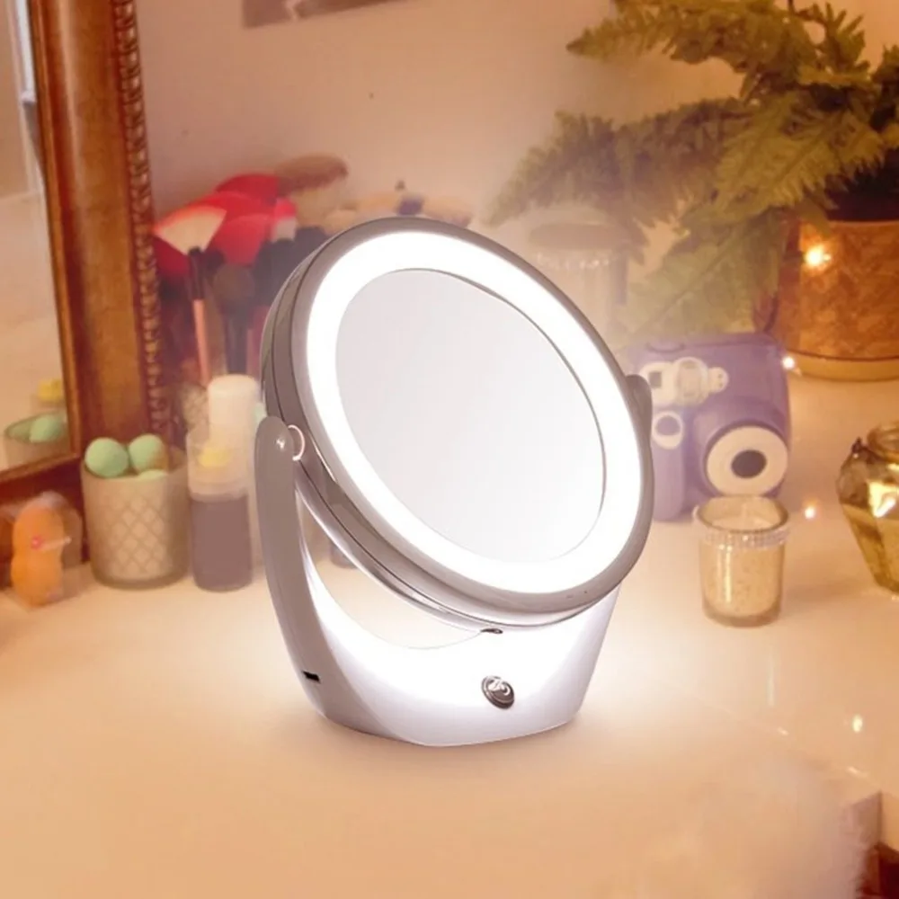 

Energy-Saving LED Makeup Mirror Various Angles Swiveling Free Bathroom Table Cosmetic Mirror For Daily Care 2018 Selling