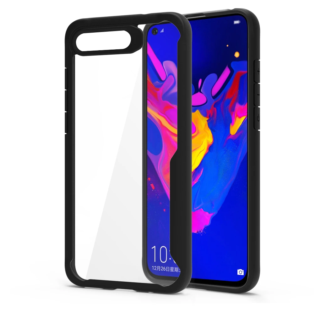 

For Huawei Honor View 20 V20 Case Soft Silicone+Transparent PC Armor Protective Back cover Case for Huawei Honor V20 V 20 Shell