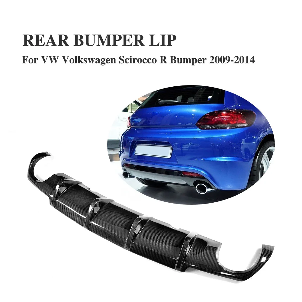 Углеродного волокна/FRP диффузор губа на задний бампер спойлер для VW Volkswagen Scirocco R