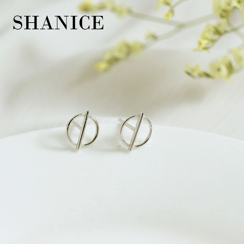 

SHANICE Unique Stud Earrings Fashion Jewelry Women 925 Silver Round Trendy Girls Elegant Silver Romantic Stud Earring