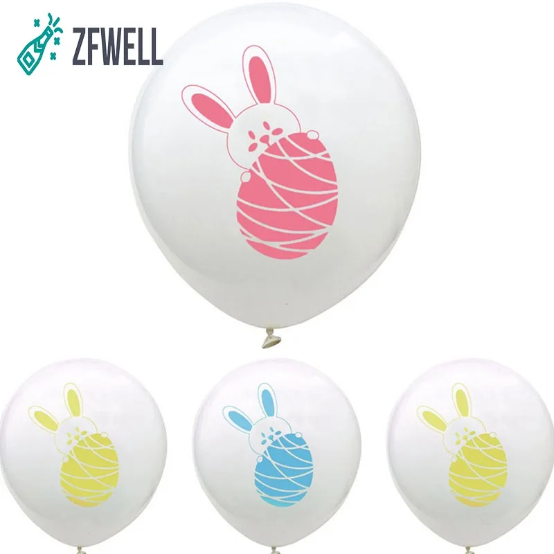 ZFWELL12pz/lotEaster 12 дюймов розовый синий желтый мультфильм кролик латексный воздушный