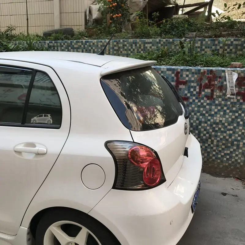 Для 2008 2013 Toyota Yaris Спойлер ABS Материал заднее крыло автомобиля праймер цвет задний