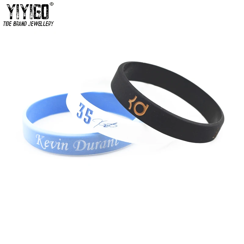 

1Pieces Collector's Edition Kevin Durant No.35 Signature Silicone Bracelet Men Student Lovers Basketball Sporty NCBA Wristband