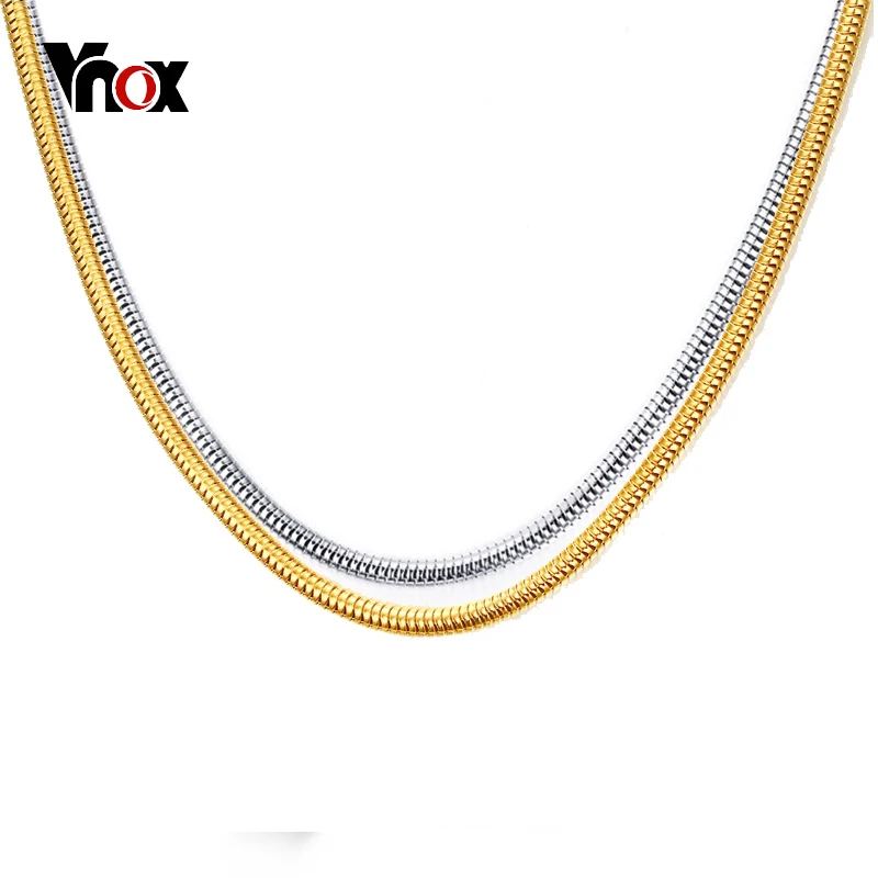 Мужская цепочка Vnox золотая из нержавеющей стали длина 24 дюйма 3 мм|chain for men|link