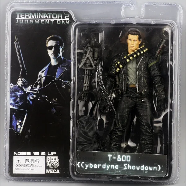 Новая коробка NECA Терминатор 2 фигурка T800 Cyberdyne Showdown ПВХ фигурка игрушка " 18 см - Цвет: Серый