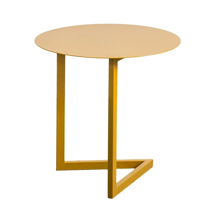 Created Metal Round End Table Modern Designed Living Room Coffee Table