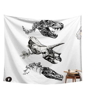 

dinosaur skull punk tapestry wall decor drop shipping bohemia wall clothes 2018 mandala wall hanging