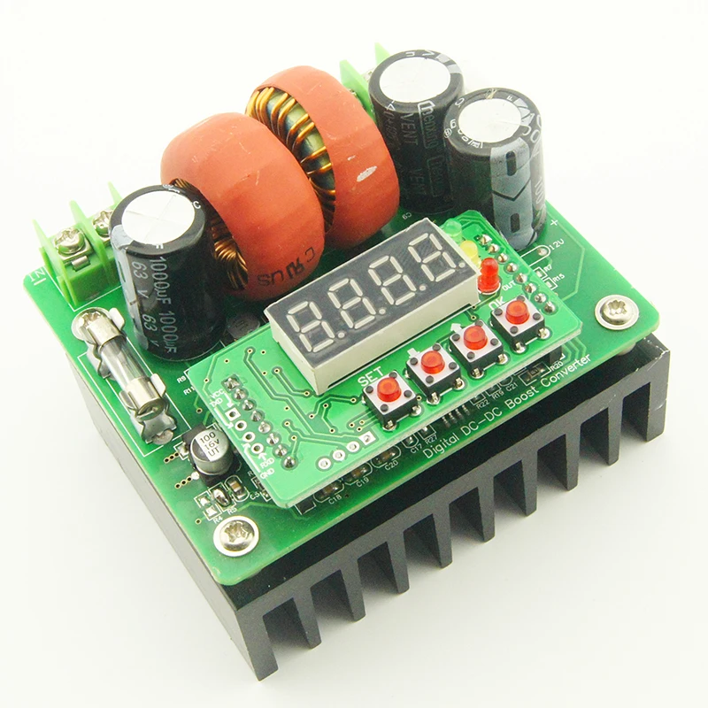 

8V-80V DC-DC Boost Converter Step Up Voltage 400W Power Supply Module Digital Controlled Constant Voltage Current Board