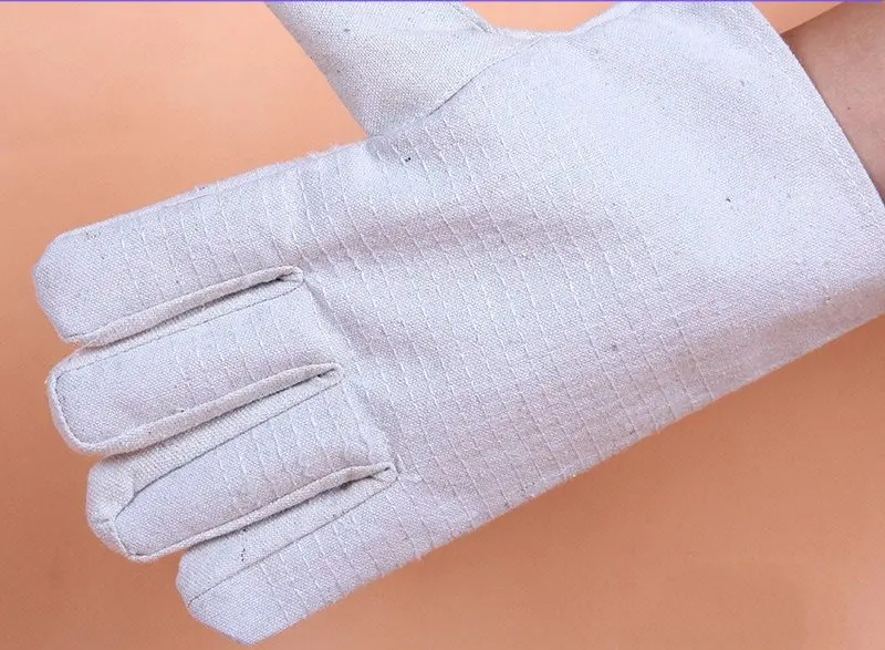 

Double Full canvas gloves labor supplies wear thick gloves wholesale line 24 industrial protective welding gloves