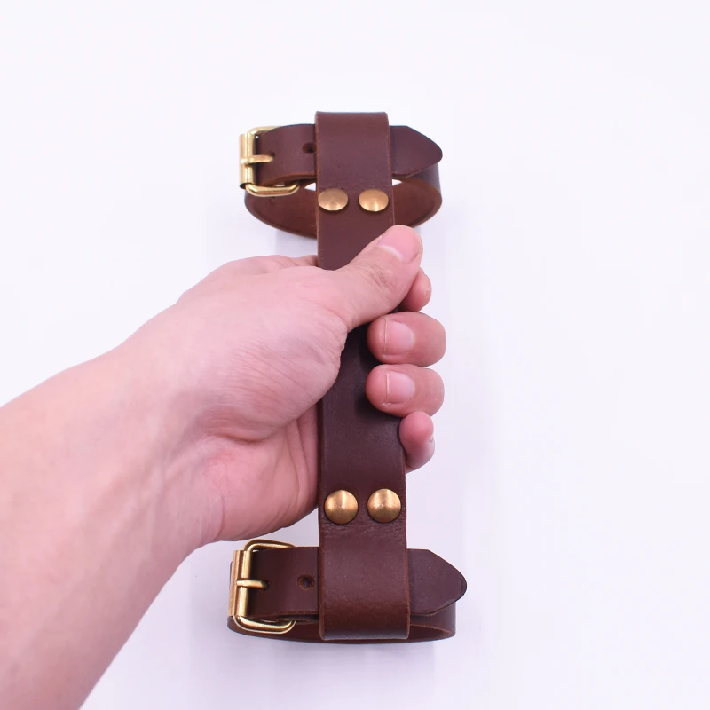 AGEKUSL Bike Carry Handle Tape Strap Belt For Brompton Bike Vintage Leather AGEKUSL Bike Carry Handle Tape Strap Belt For Brompton Bike Vintage Leather