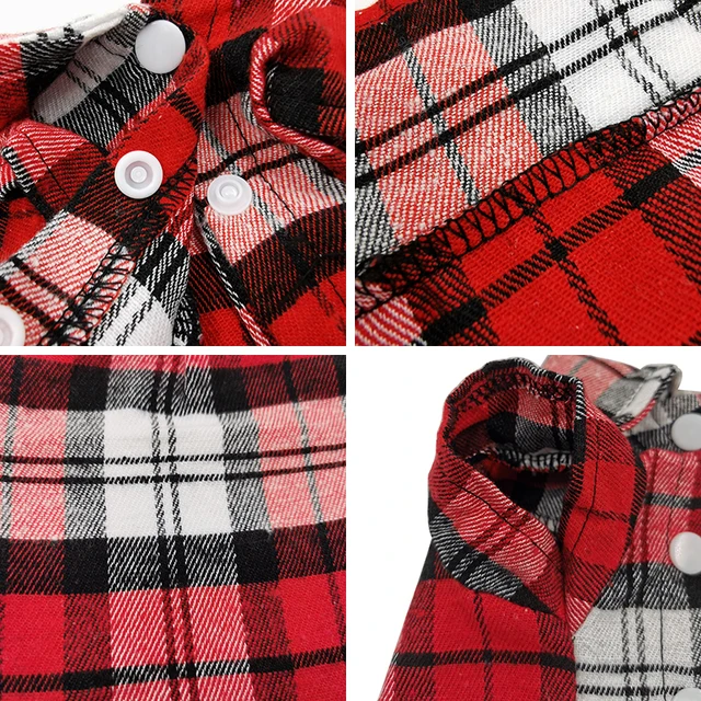PetsAlpha Classic Cozy Plaid Cat Shirt with Snazzy Collar  5