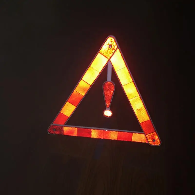 

Emergency Red Reflective Triangle Warning Sign PVC Safety Portable Car Supplies