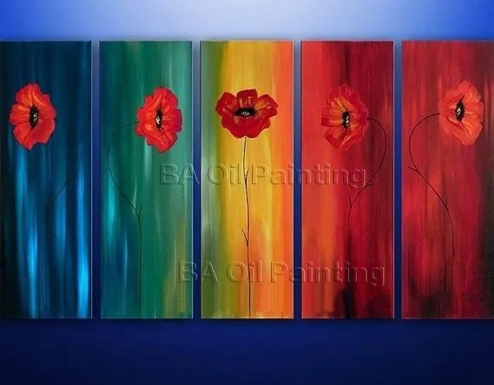 

Free Shipping Big SIze Handmade Canvas Hand Painted Flower Oil Paintings Landscape Modern Wall Art Home Decoration Home Decor