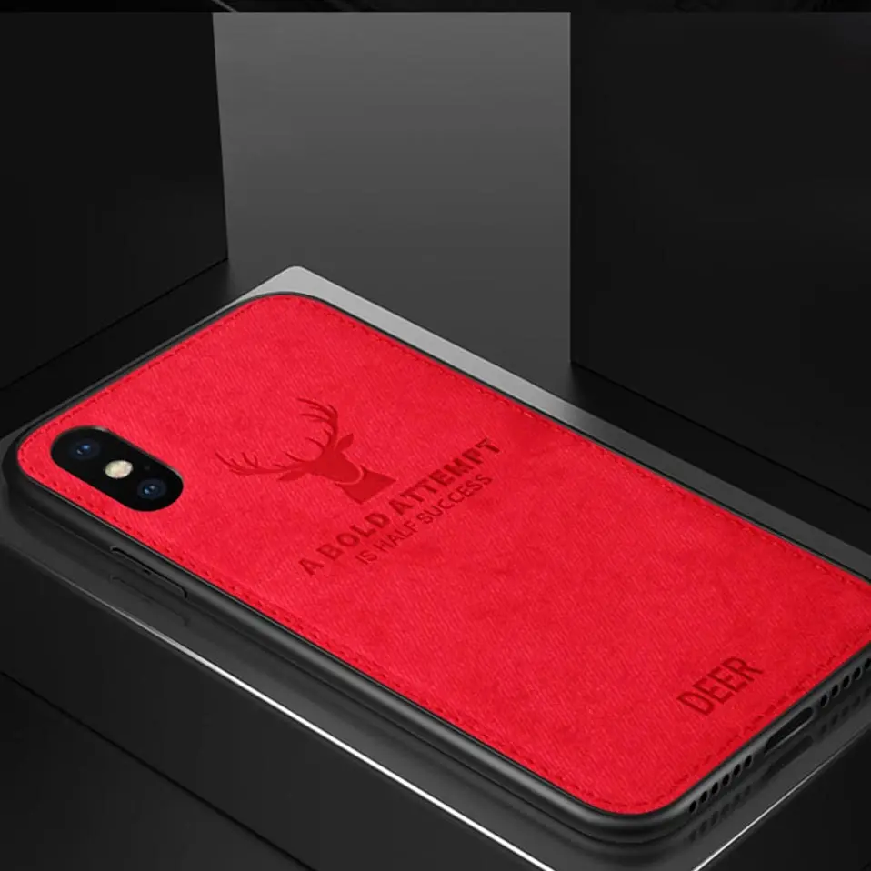 Phone Case For iPhone 7 8 6 TPU+PC Elk denim phone case 6S Plus X XS XR MAX Capa Funda Covers |