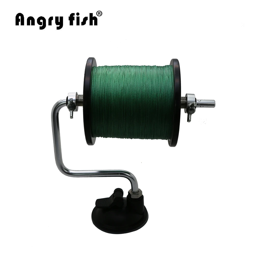Angryfish المحمولة الألومنيوم الصيد خط اللفاف بكرة بكرة نظام التخزين المؤقت معالجة أدوات أداة الالتصاق الكارب الصيد البحري