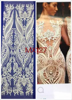 

Unique Embroidered net lace fabric High Quality DiuDiu-010 French net Lace
