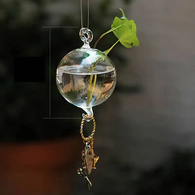 

Round Glass Vase Terrarium Vases Flower Pots Hanging Glass Candle Modern Vaso Wedding Floor Air Planter Decoratives Vase