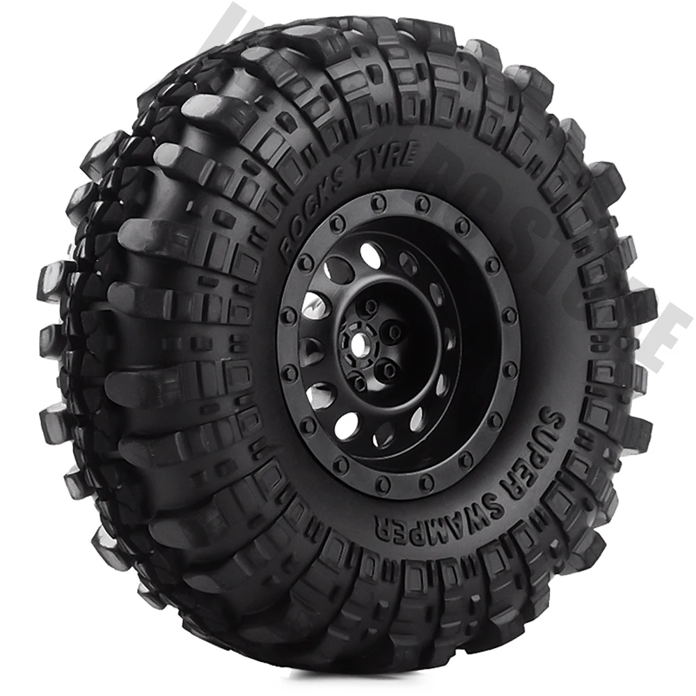 

4Pcs/Set 1.9inch Rock Terrain Truck Tires&1.9" Plastic Wheel Rim for 1:10 RC Crawler Axial SCX10 90046 Tamiya CC01 D90