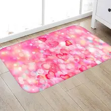 День Святого Валентина области ковры 3D печатных кухня ванная комната любовь сердце узор фланель вечерние украшение