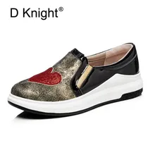 Женские универсальные лоферы; блестящее украшение в форме сердца; Женская Весенняя обувь без застежки в стиле пэчворк; женские кроссовки; размеры 34-43