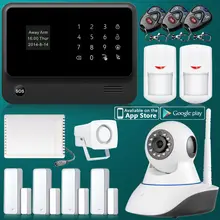 G90B Seguridad GSM WiFi Relé de Seguridad Del Sistema de Alarma con Cámara IP PIR Sensor de Alarma de Puerta Magnética