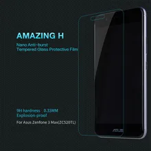 2017 NILLKIN Amazing H Nanometer Anti-Explosion Tempered Glass Screen Protector For Asus Zenfone 3 Max ZC520TL 9H 0.3mm Film