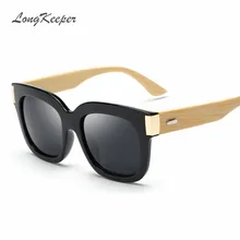 Longketter новые бамбуковые солнцезащитные очки кошачий глаз женские солнцезащитные очки в деревянной оправе мужские брендовые дизайнерские оригинальные деревянные солнцезащитные очки большого размера