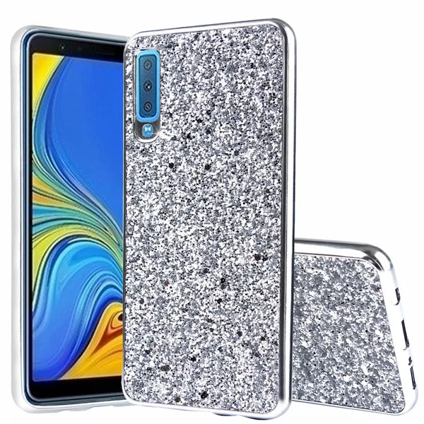 Блестящий Мягкий чехол с блестками для samsung Galaxy A9 чехол для samsung A9S/A9 Star Pro/A9200 A920F чехол - Цвет: silver