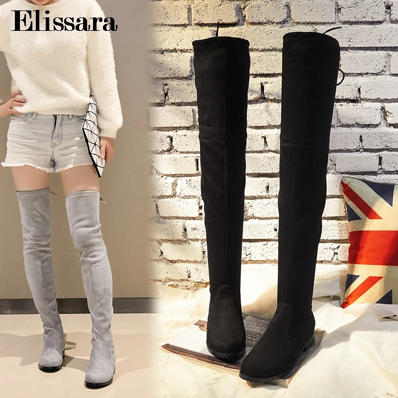 khaki Calidad Botas Rodilla Sobre Elissara Mujeres Tamaño Gray Excelente La 34 Tacón Negro Sexy Fiesta De Bajo Las Mujer Del Alta 43 Zapatos Muslo light aprciot Rebaño gris Invierno Tinto vino 0xwpXI7qBd