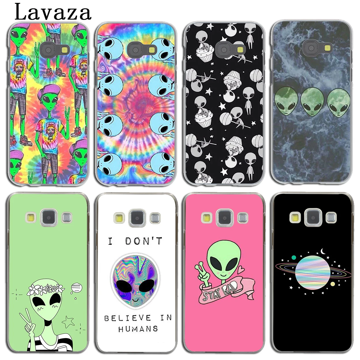 

Lavaza Trippy Alien emoji Phone Cover Case for Samsung Galaxy Note 10 8 9 A9 A8 A7 A6 Plus 2018 A3 A5 2017 2016 2015 Cover