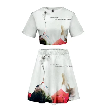 

Joker 2piece set women cool casual comfortable summer outfits for women short sleeve skirt set