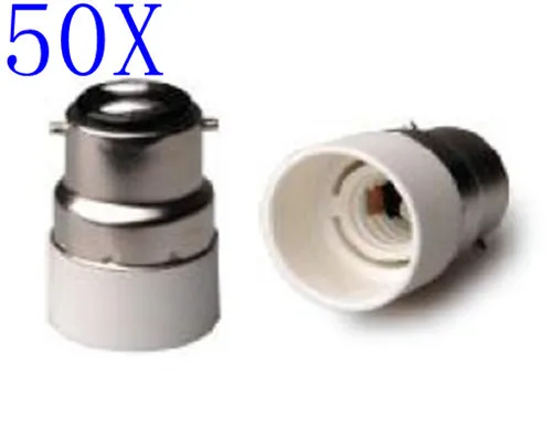 50 шт. B22 для E14 светодиодный гнездо адаптера патрон для лампочки B22-E14 держатель лампы конвертер удлинитель для головок с номер отслеживания
