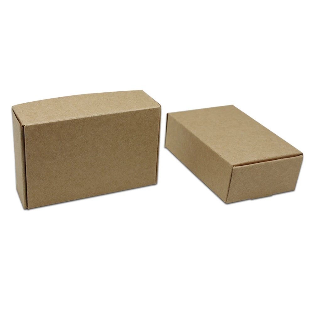 50 шт бумажная упаковочная коробка 9,4*6,2*3 см складные квадратные маленькие подарочные коробки на день рождения поставки Крафт ювелирные
