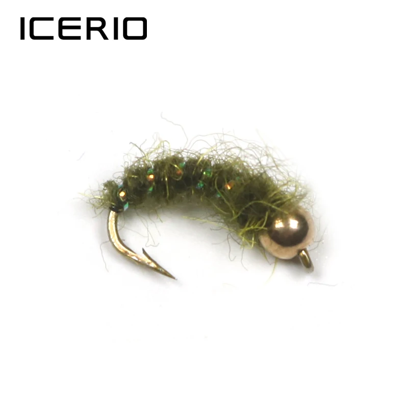 ICERIO 8 قطع الزيتون ورمادي كاديس Stonefly الحوريات الذباب المرقط يطير الصيد السحر #12 ICERIO 8 قطع الزيتون ورمادي كاديس Stonefly الحوريات الذباب المرقط يطير الصيد السحر #12