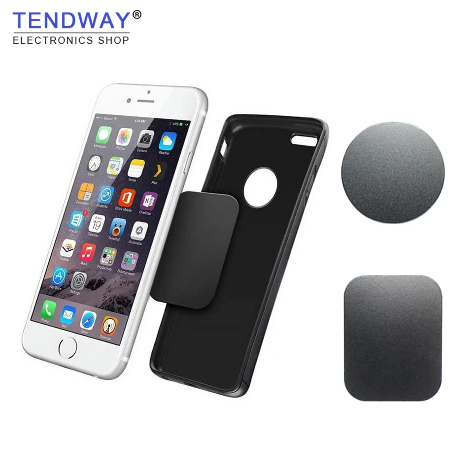 

Tendway 8pcs Phone Holder Metal Plate Sticker Replacement Kit With Adhensive for Magnetic Car Mobile Phone Holder Accessories