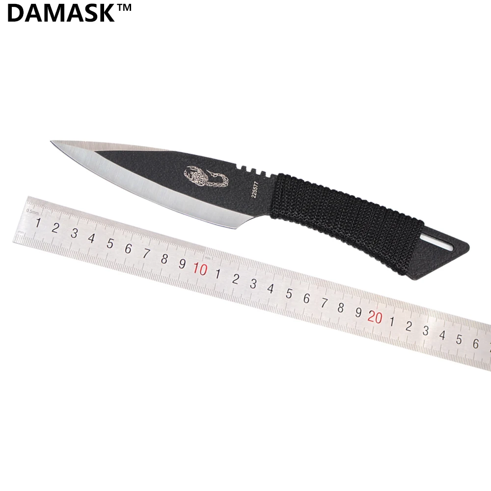 EDC Self defense Fixed Blade Knife Damask Fashion Ourdoor Survival