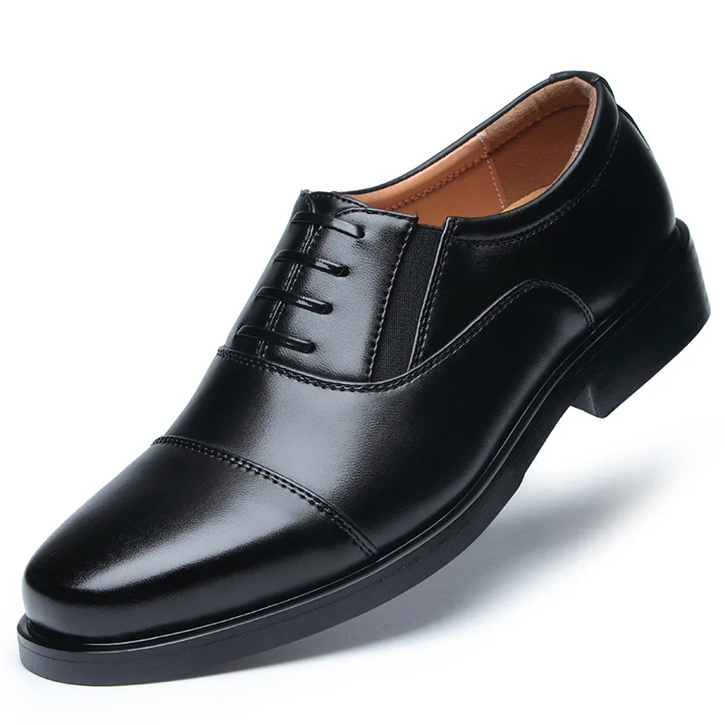 NPEZKGC/бренд года; итальянский дизайн; винтажные мужские туфли-оксфорды; Роскошные вечерние мужские свадебные туфли из искусственной кожи; размеры 38-46 - Цвет: Black