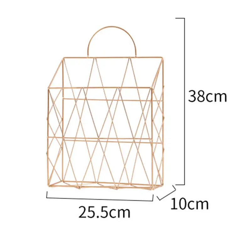 25.5*10*38 سنتيمتر الاسكندنافية المعادن صحيفة مجلة تخزين الرف تخزين الرف 2018 الجديدة شنقا منظم سلة التخزين أصحاب