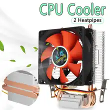 8 см 80 мм мини 2 теплопроводов Холодильник ПК Процессор теплоотводы охлаждающего вентилятора компьютера для LGA 775/1155/1156 AMD AM2 AMD3