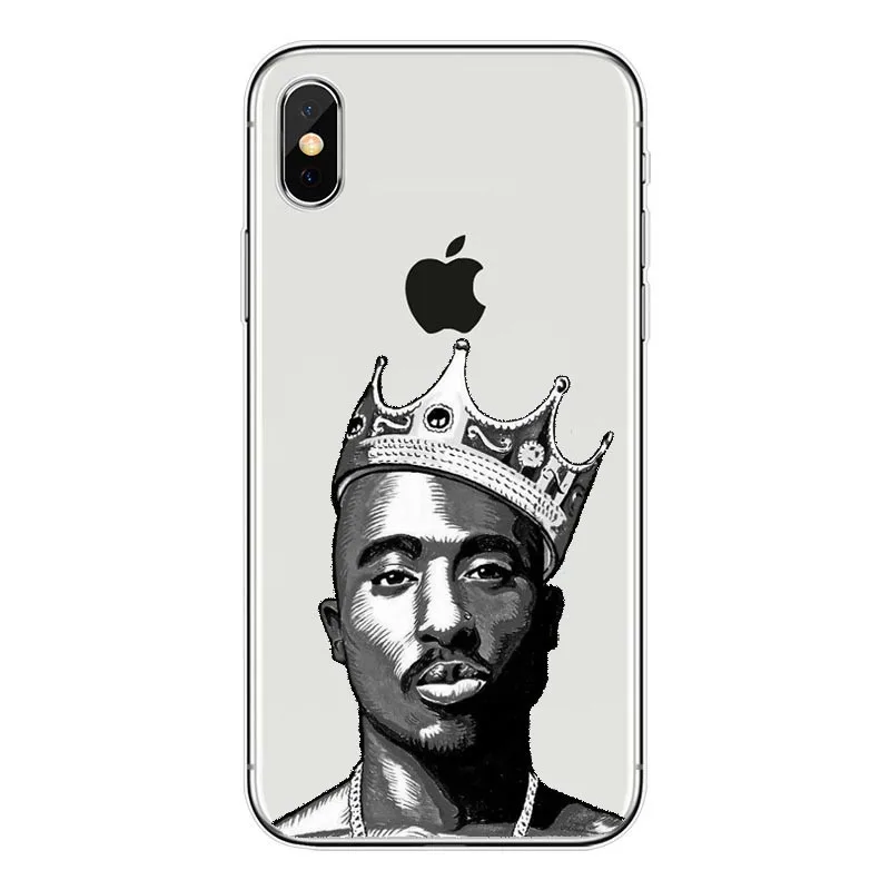 2Pac maveli Tupac Amaru Shakur прозрачный силиконовый мягкий чехол для телефона из ТПУ для iPhone 4 5 6 Plus 7 8 Plus X Fundas Coque - Цвет: TPU