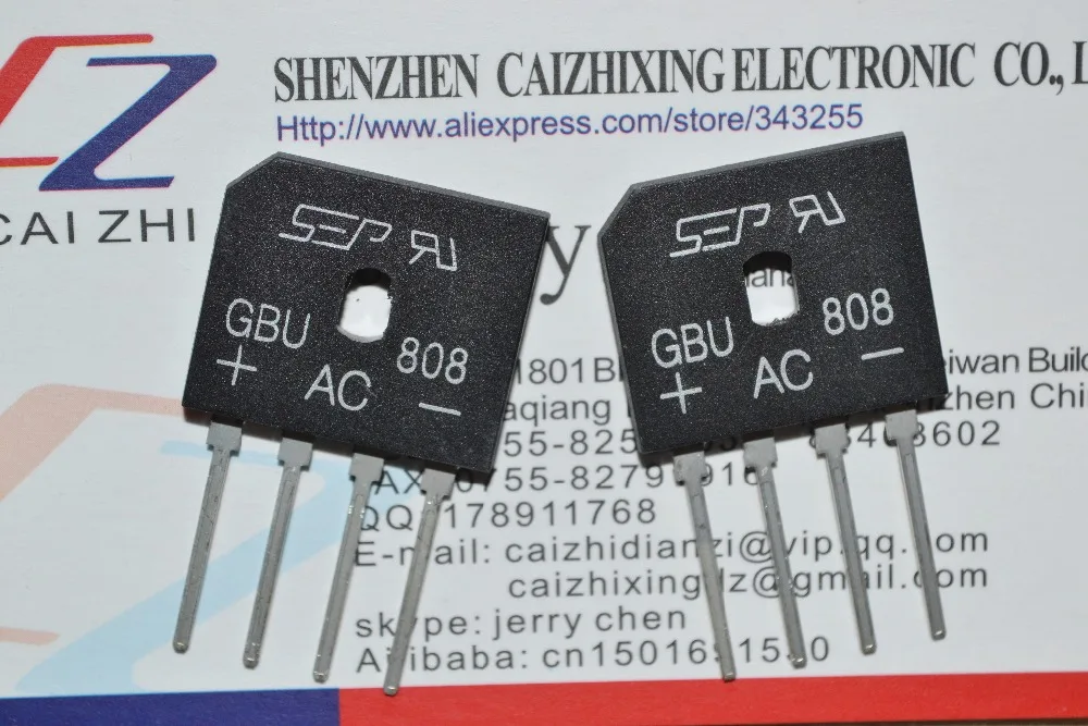 

Free shiping 20pcs GBU808 GBU-808 8A 800V Bridge Rectifier .Looking for a supplier, please choose us