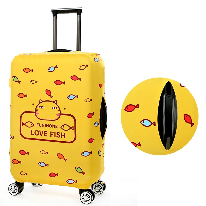 Suitcase Case Cover Fish Design 18-32'' Cover Travel Luggage Accessories For Men's For Suitcase Bags Women Waterproof Protection Suitcase Case Cover Fish Design 18-32'' Cover Travel Luggage Accessories For Men's For Suitcase Bags Women Waterproof Protection