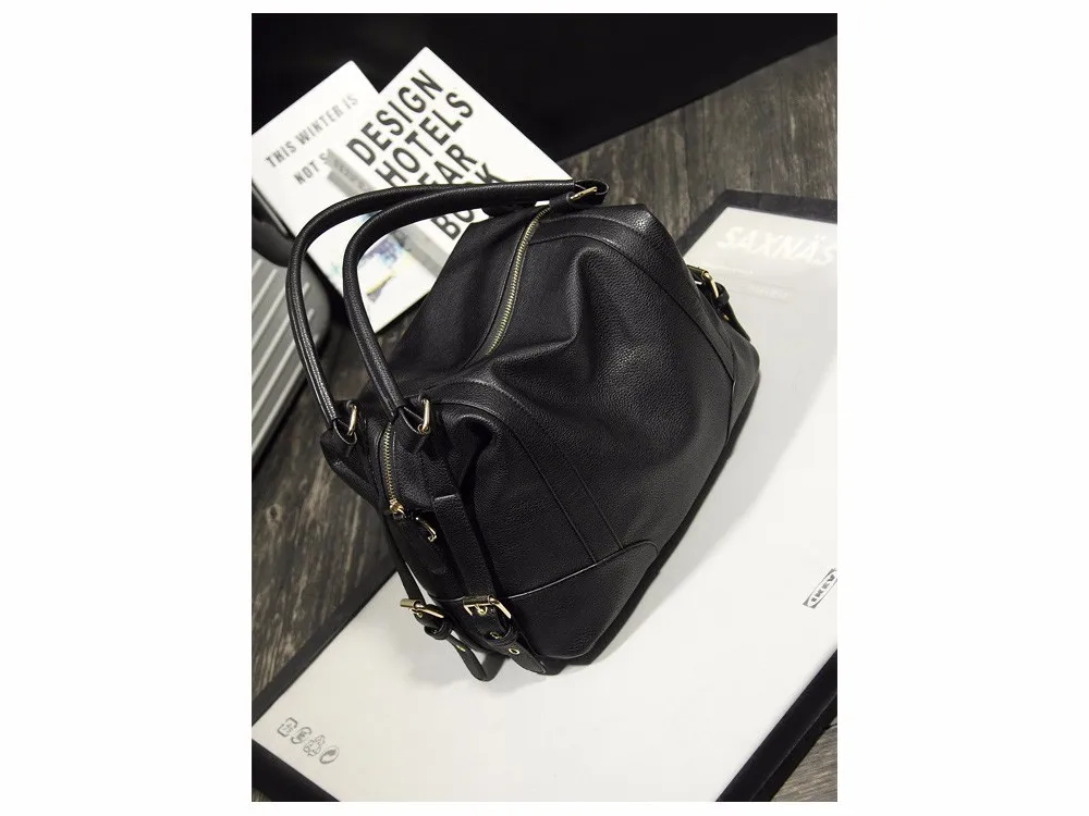 Women Fashion Soft PU Leather Handbag Lichi Pattern Female High Quality Casual Shoulder Bag Classic Solid Tote Dollar Price TTOU (6)