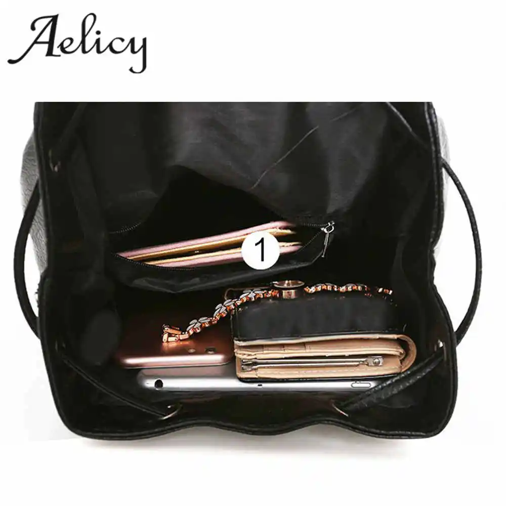 Aelicy новый высококачественный мягкий PU кожаный дорожный рюкзак корейский женский