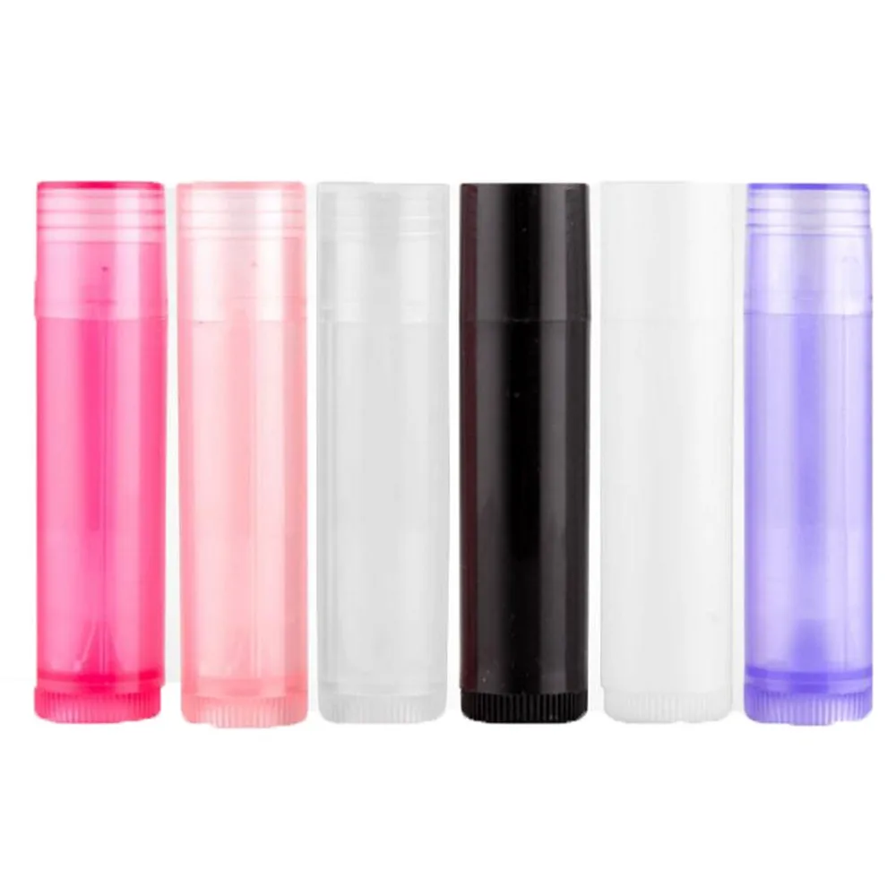 

52pcs 5ML 5G (3/16 Oz) Sturdy Empty Plastic Lip Balm Tubes Bottle Holder With Lid Caps Containers For Lipstick Crayon Chapstic