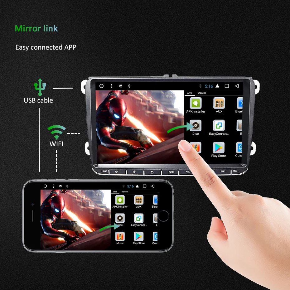 Cheap DSP Android 9.0 4G 64G Car GPS for Seat Altea Toledo VW Passat B6 CC GOLF 5 6 Polo Tiguan Touran radio Navigation NO DVD player 31