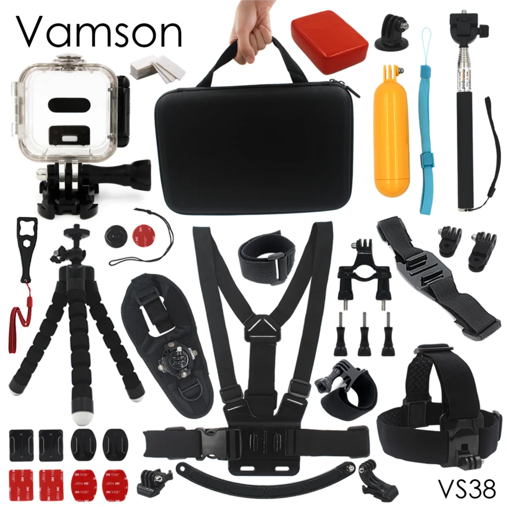 

Vamson for GoPro Accessories Waterproof Housing Case Bag Tripod Monopod Box for Go pro Hero 4 Session Wifi Sports Camera VS38